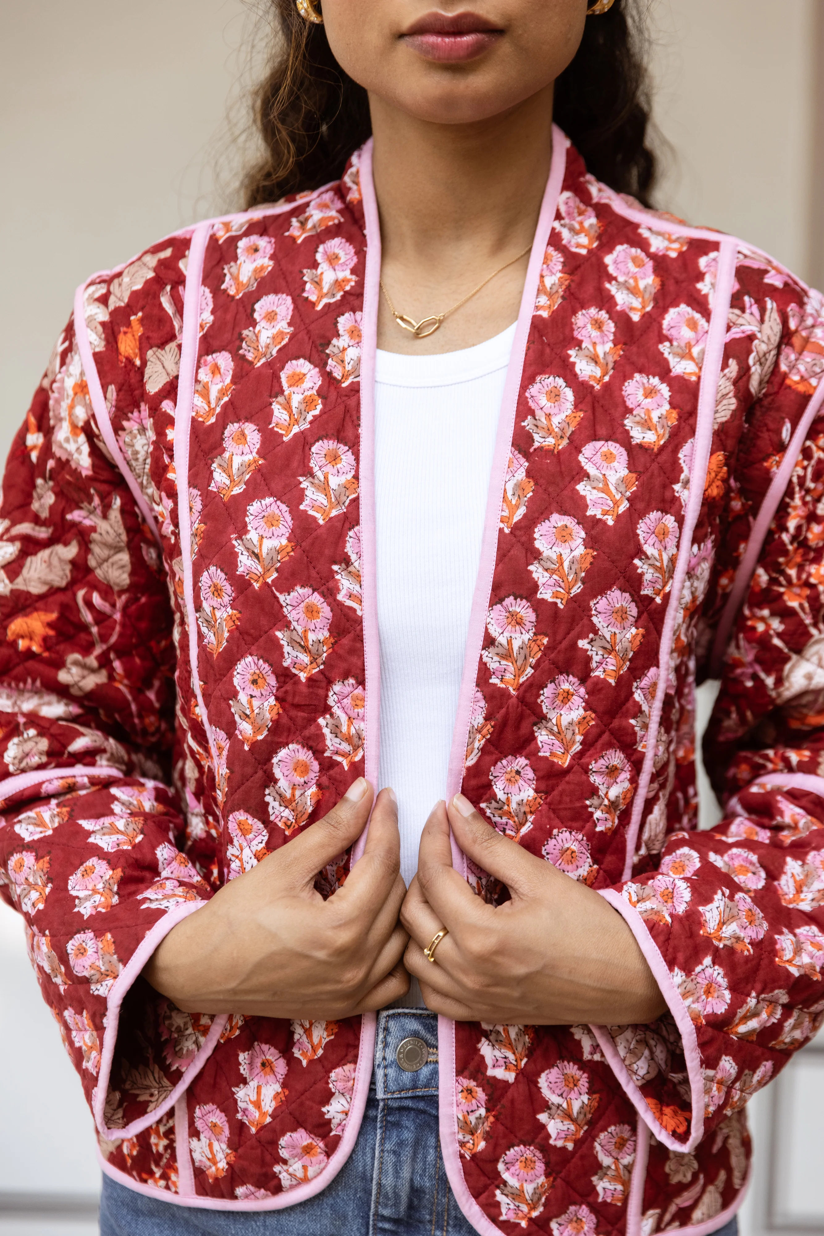 Block Print Cotton Waistcoats - Happy Cabbage London