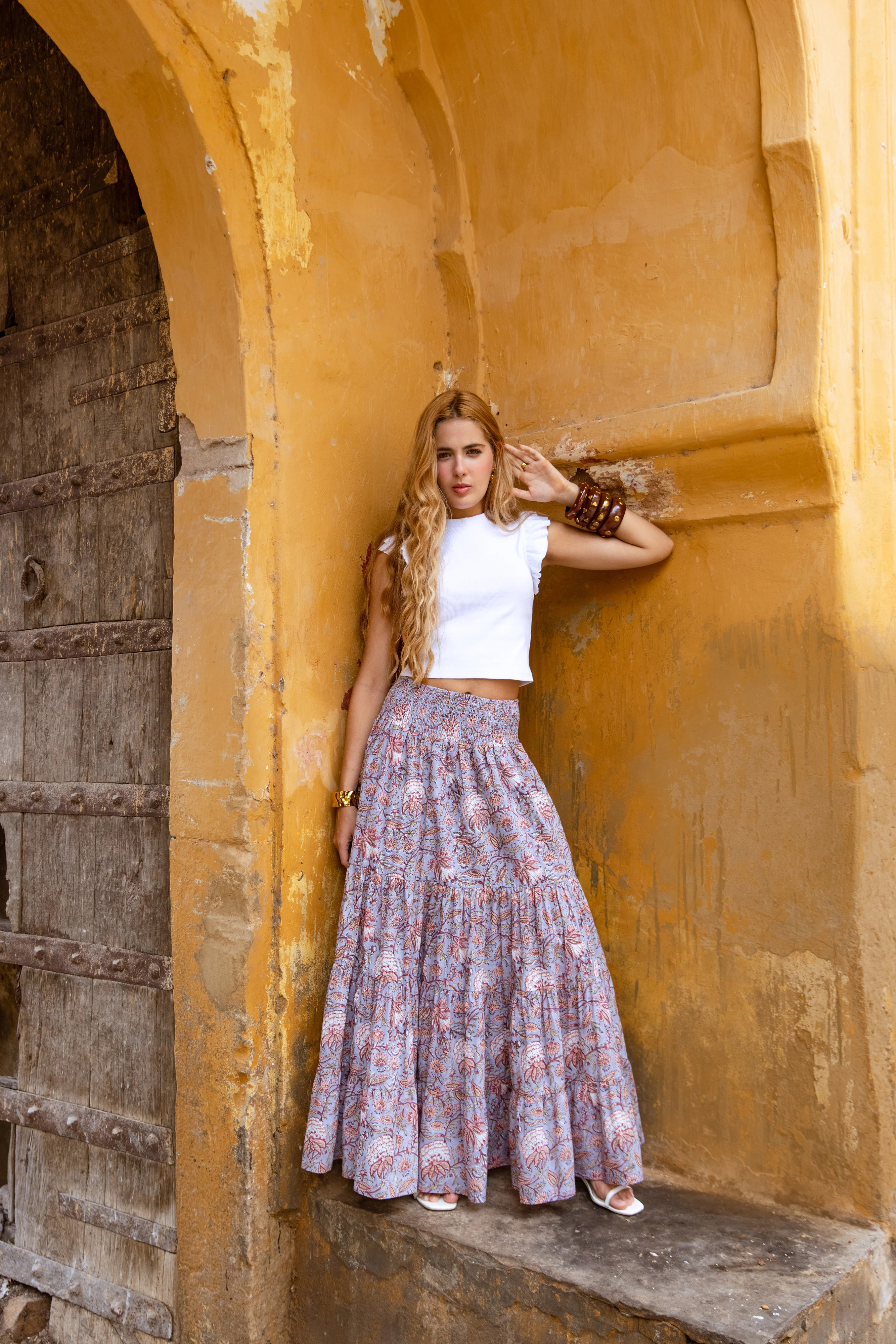 The Pia Skirt - Winter Garden - Happy Cabbage London