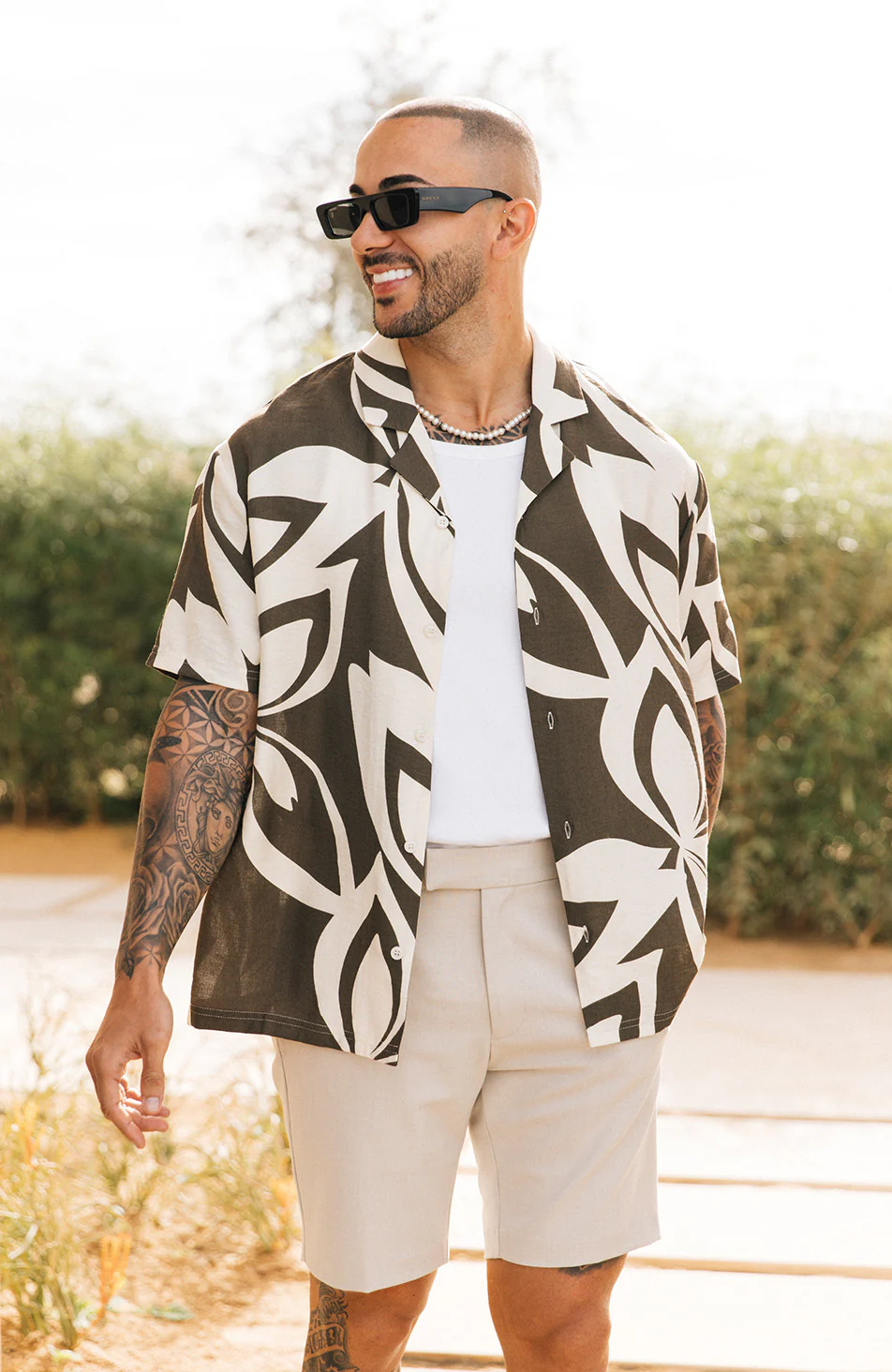 Arica Relaxed Fit Shirt in Khaki - Happy Cabbage London