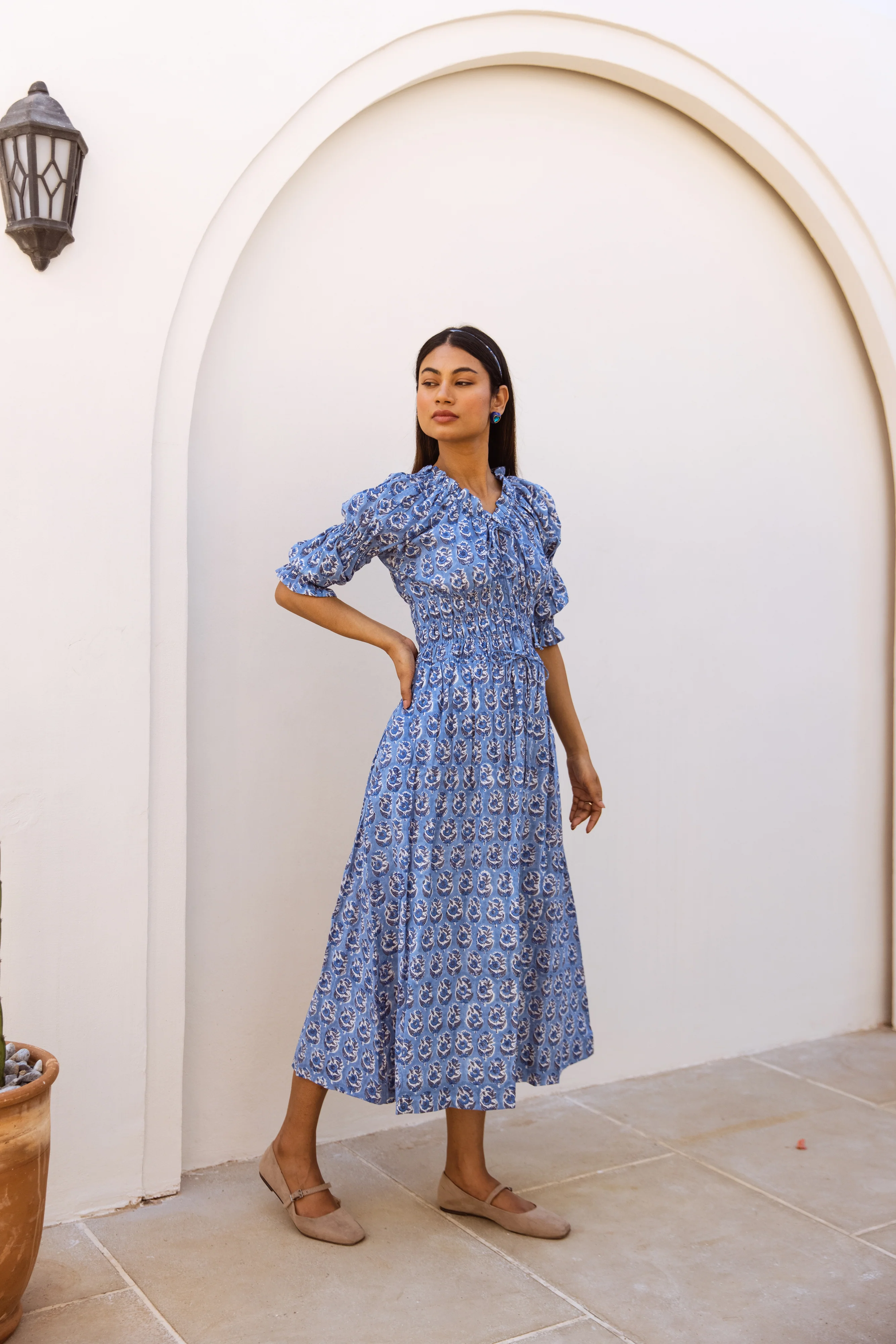 SALE The Camille Sundress - Powder Blue - Happy Cabbage London