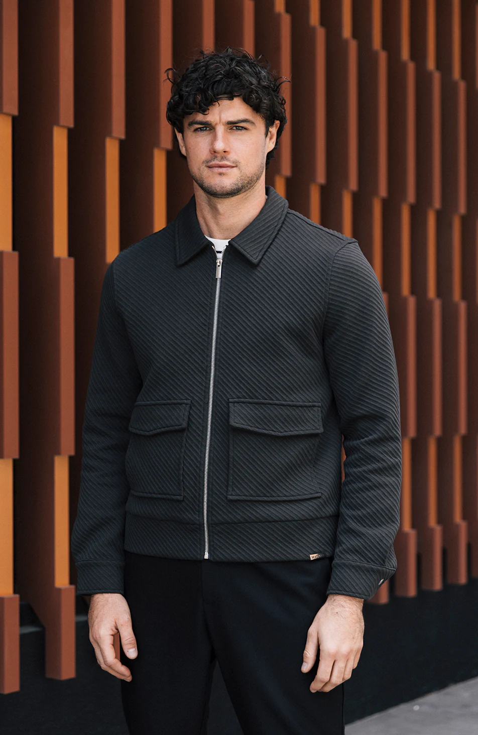 Dalmore Zip Through Jacket in Chocolate - Happy Cabbage London