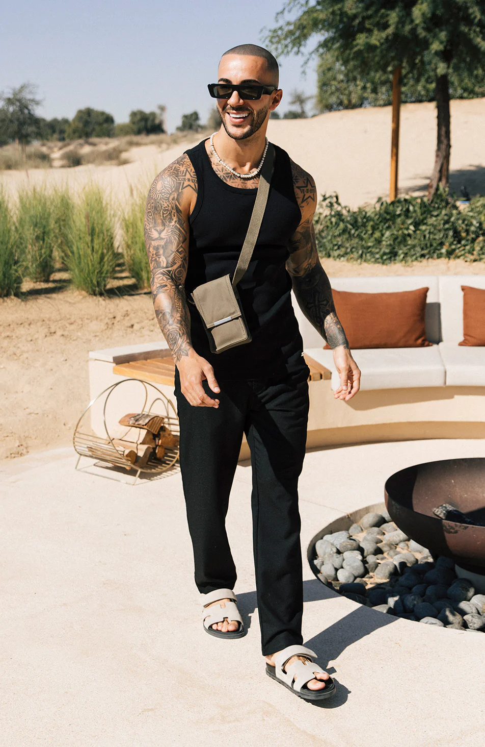 Deveron Tailored Drawstring Trousers in Black - Happy Cabbage London