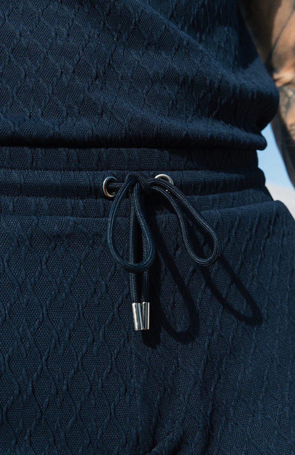Cannes Knit Shorts in Navy - Happy Cabbage London