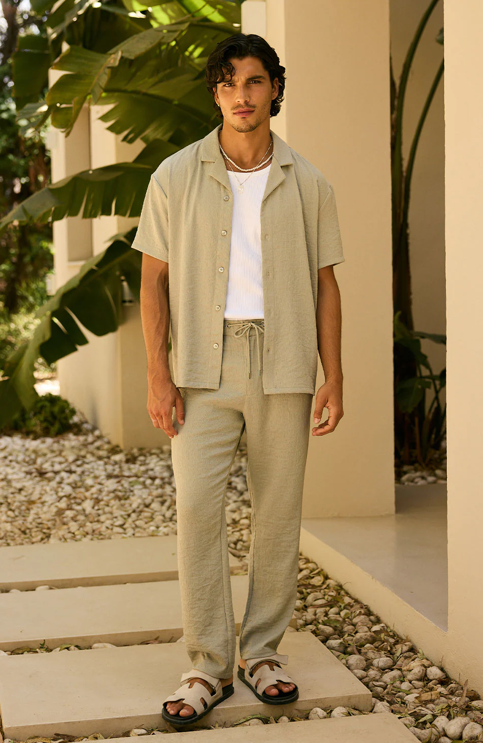 Fiorano Relaxed Fit Shirt in Sage - Happy Cabbage London