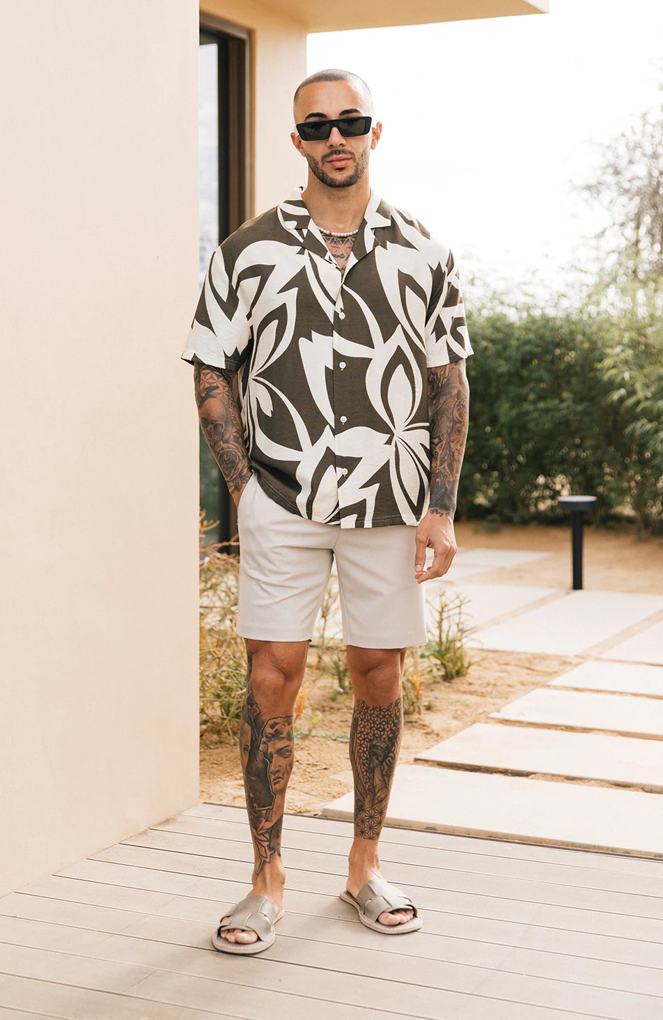 Arica Relaxed Fit Shirt in Khaki - Happy Cabbage London