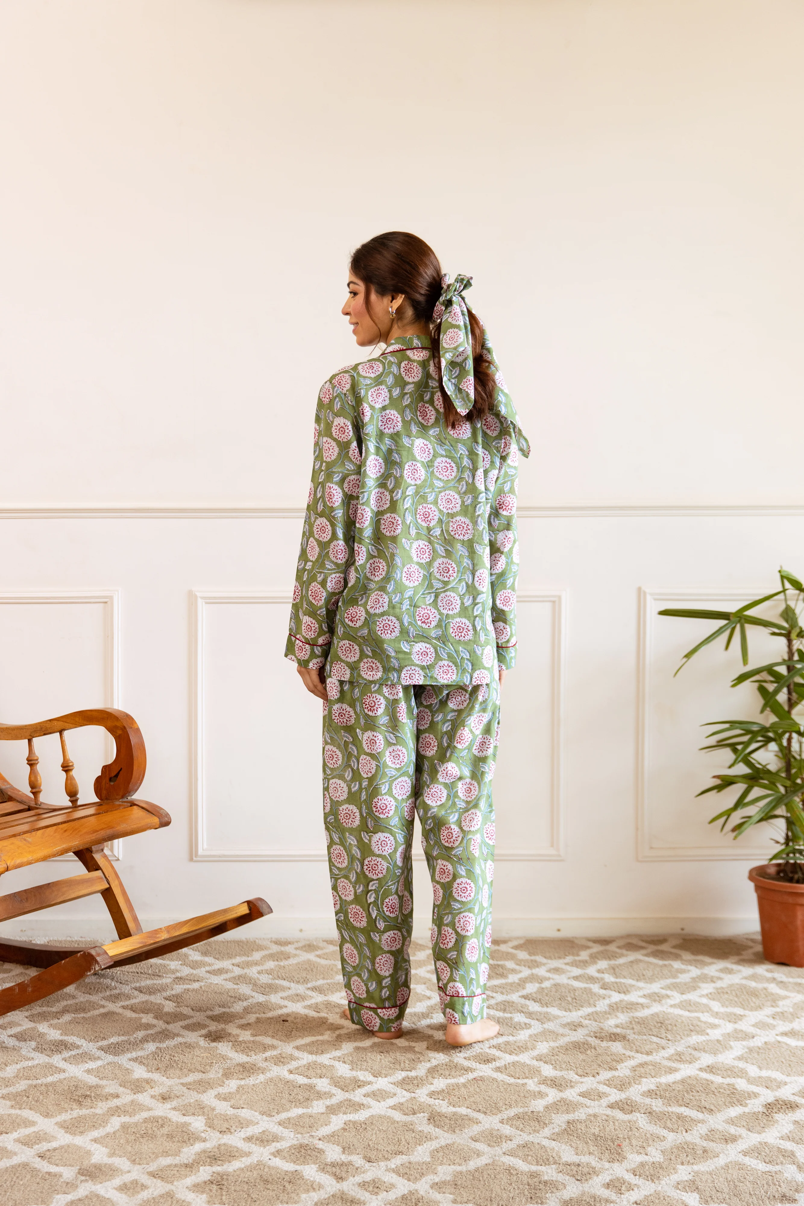 Long PJ Set - Dusky Garden - Happy Cabbage London