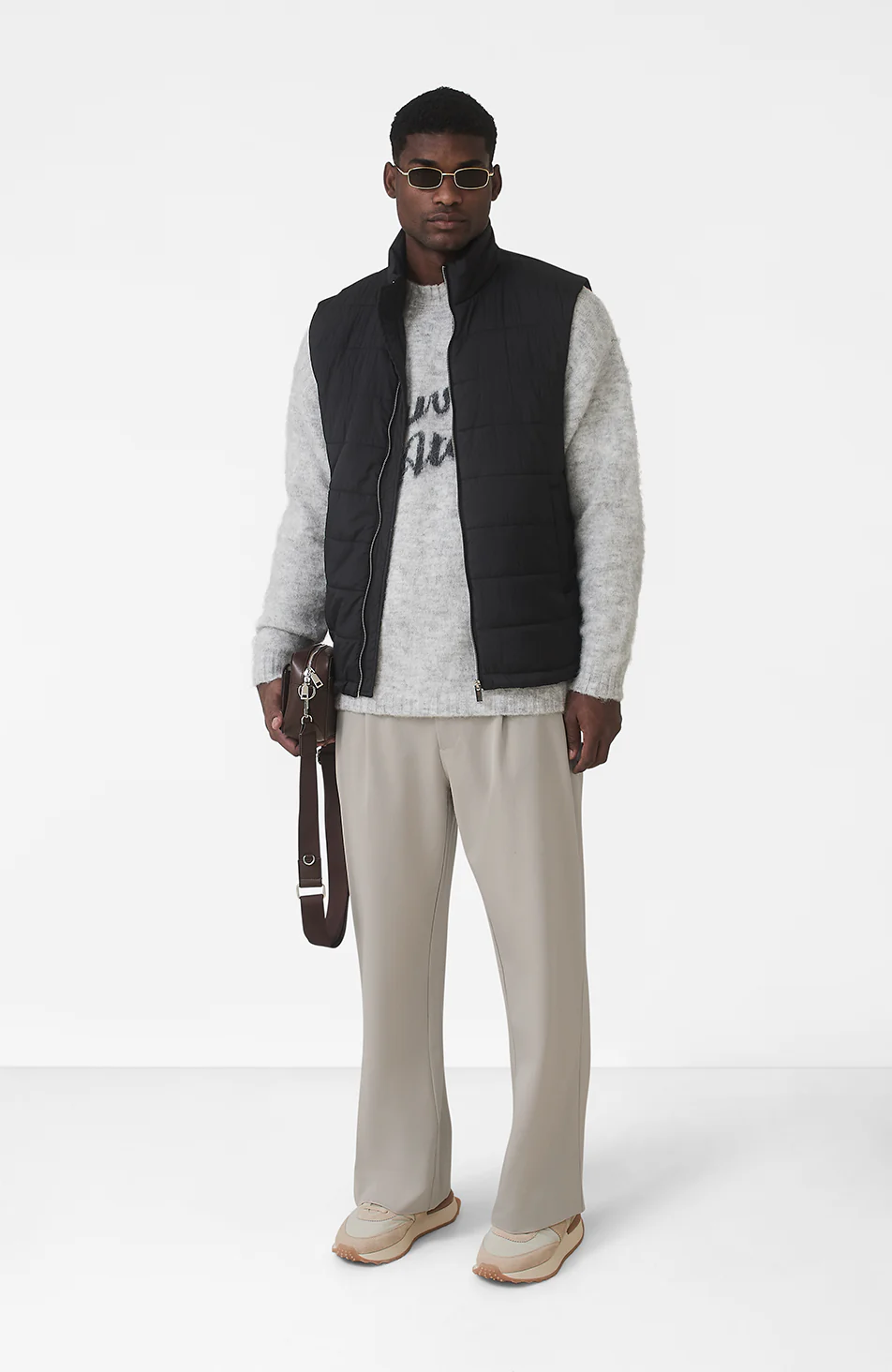 Atelier Oversized Brushed Knit Jumper in Grey - Happy Cabbage London