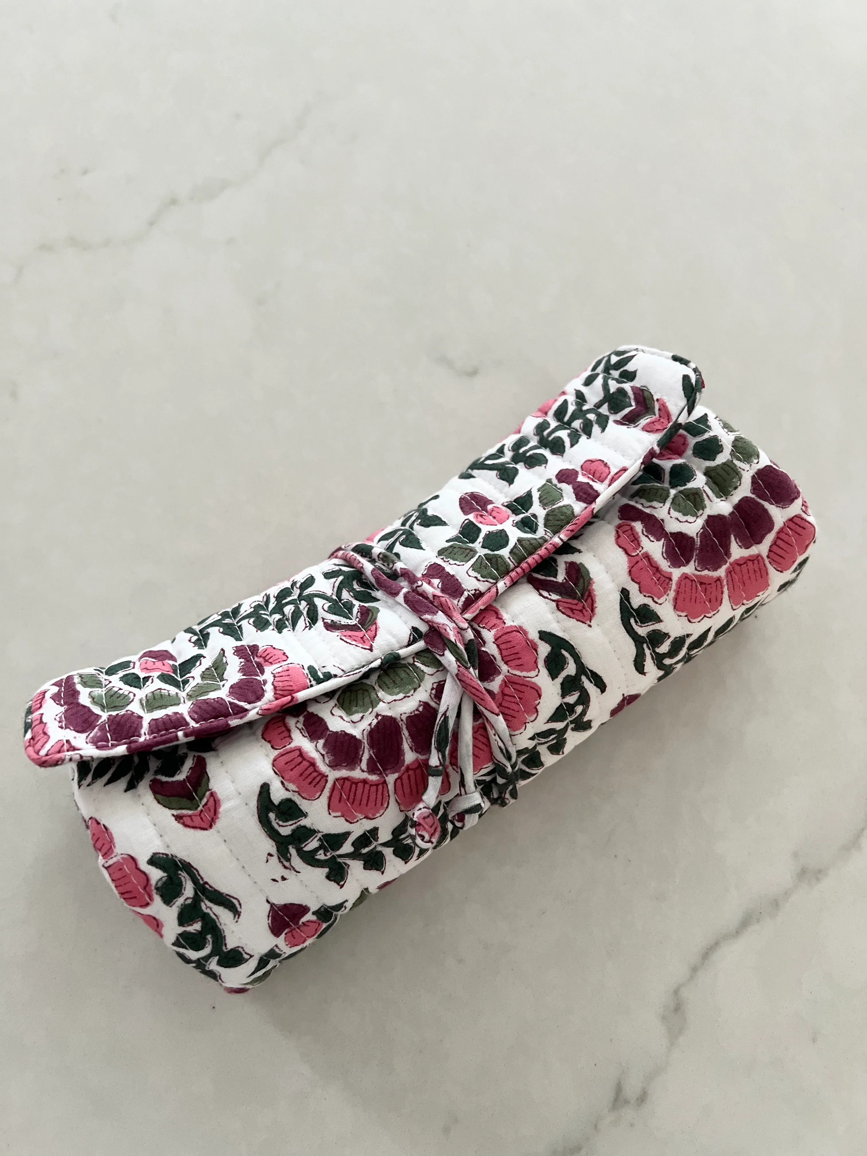 Block Print Cotton Jewellery Rolls - Happy Cabbage London