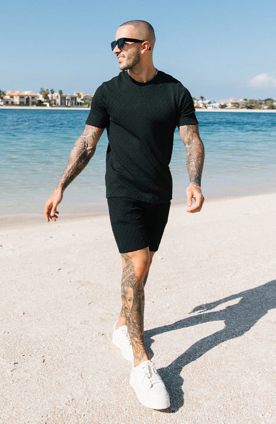 Cannes Knit Shorts in Black - Happy Cabbage London