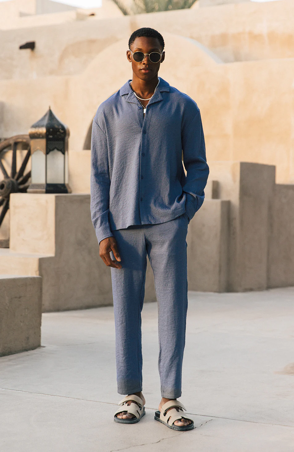 Fiorano Relaxed Fit Trousers in Storm - Happy Cabbage London
