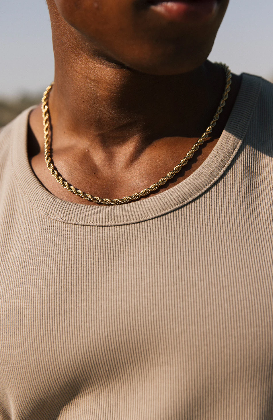 5mm rope chain in Gold - Happy Cabbage London