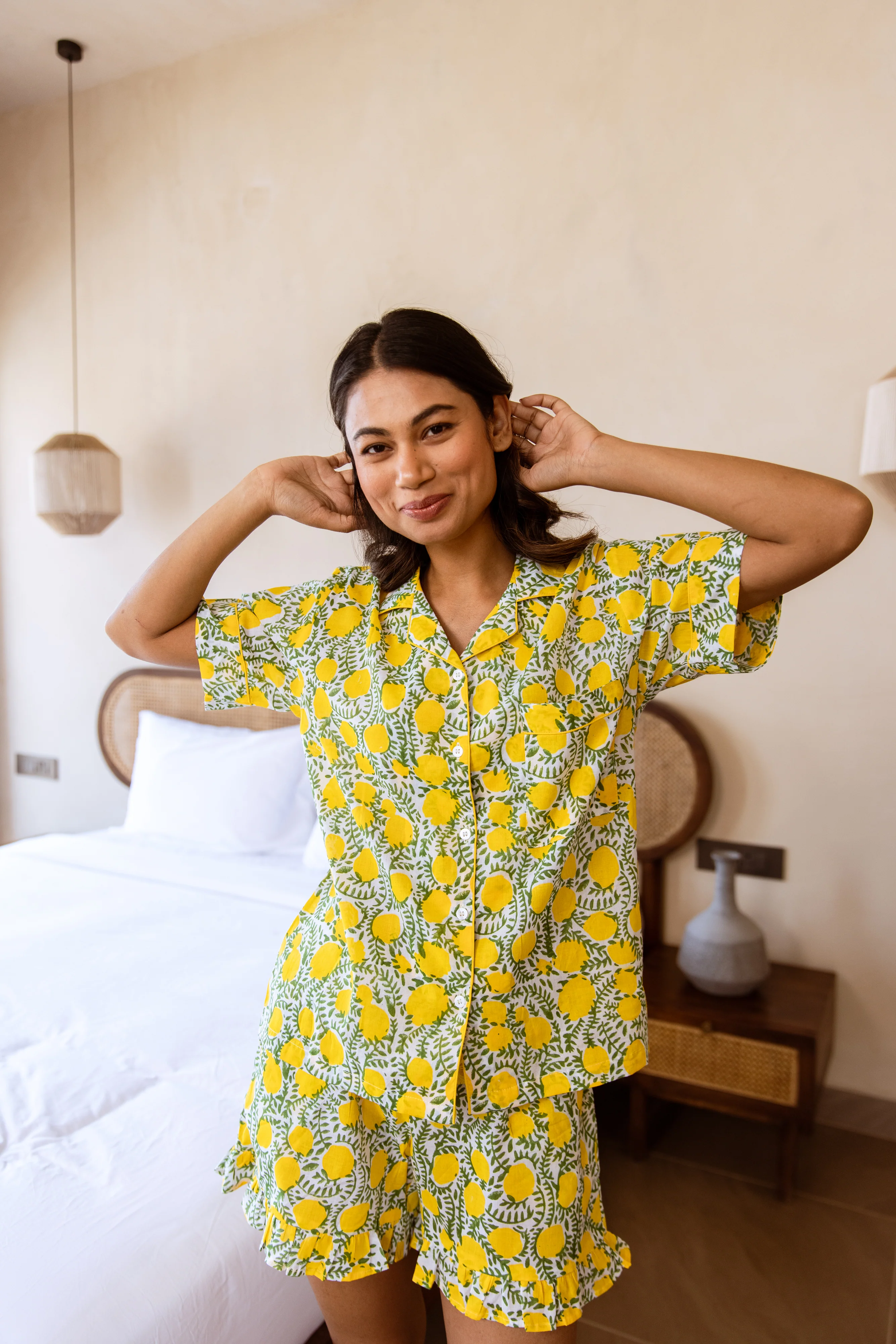 Short PJ Set - Lemons - Happy Cabbage London