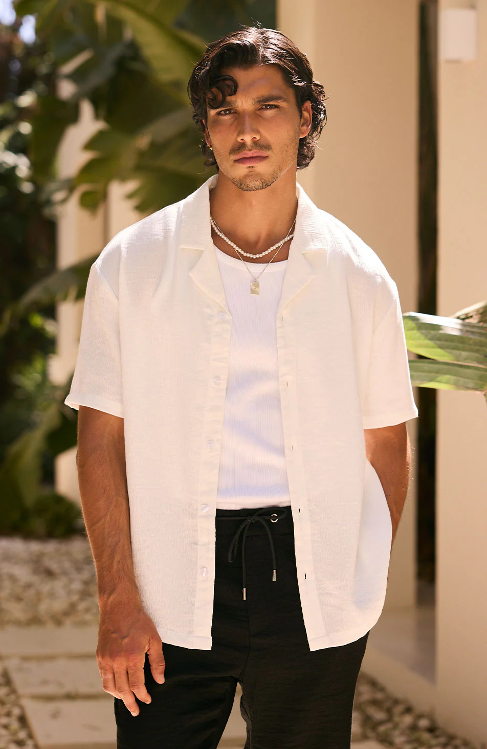 Fiorano Relaxed Fit Shirt in White - Happy Cabbage London